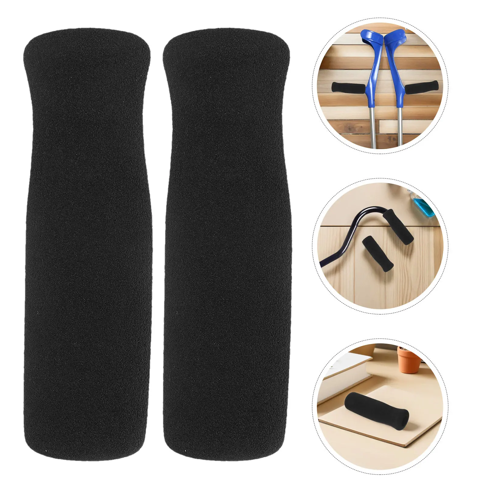 4Pcs Thick Padded Cane Handle Cover Non-Slip Walker Hand Grip Cushion for Walking Canes Crutches Wheelchairs 25Mm Diameter Soft