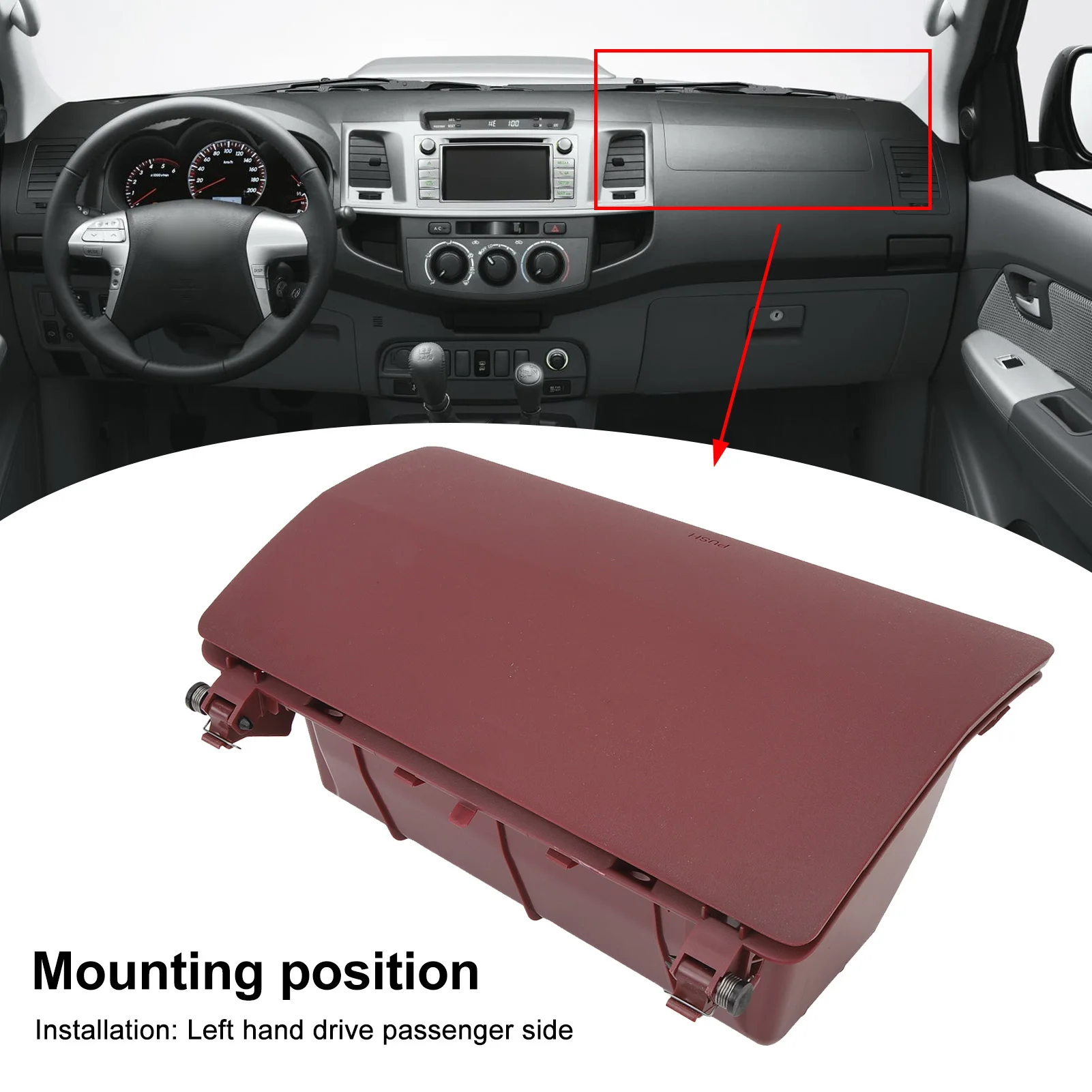 Internal Storage Box of Car Dashboard Suitable for Toyota Hilux Vigo 2004-2014 Car Interior Storage and Storage Box Type SLHD