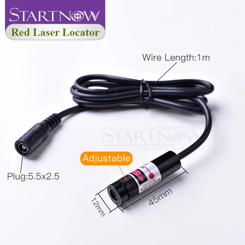 Set 12*45  Adjustable Cross Laser Red Light Locator Red Positioner Beam Laser Cross For CNC Woodworking Marker Machine