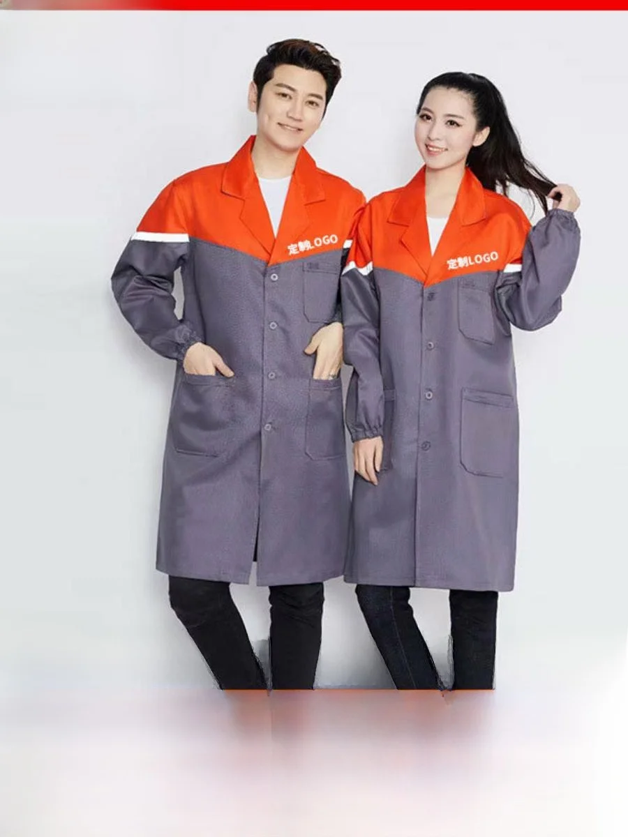 

Extended Work orm Coat ex Dustproof Wear Resistant Moving Heavy Du Garment Men's Long Apron Sle Protective Clothing