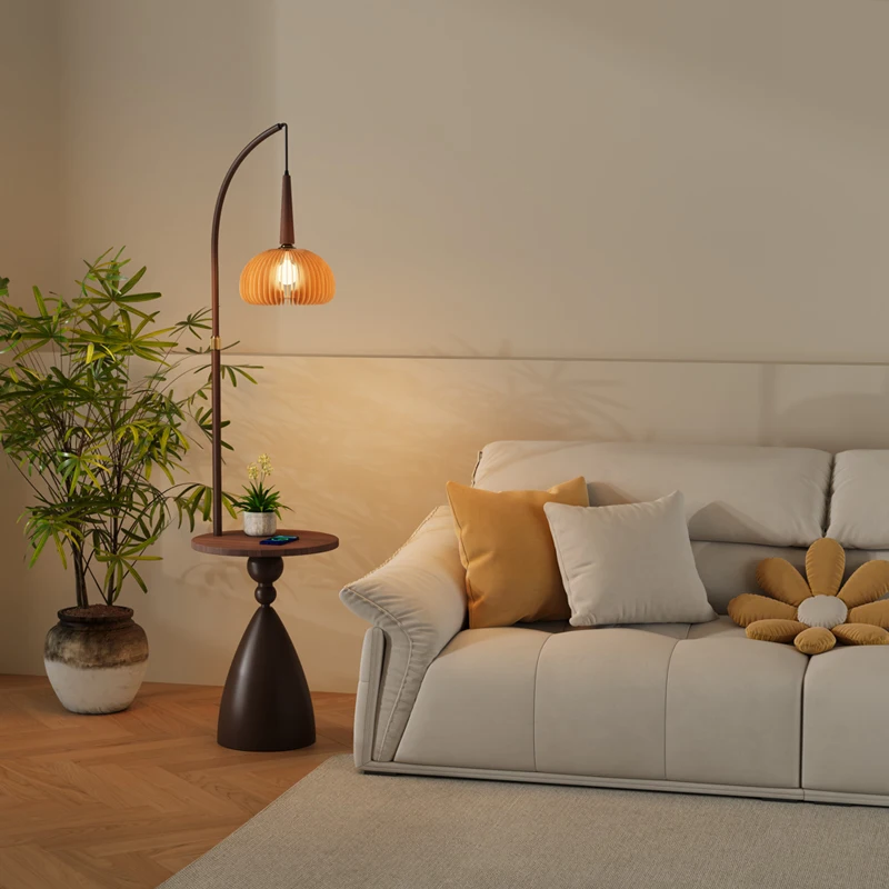 

Wabi-sabi style floor lamp living room sofa side bedside lamp creative with coffee table medieval atmosphere lamp