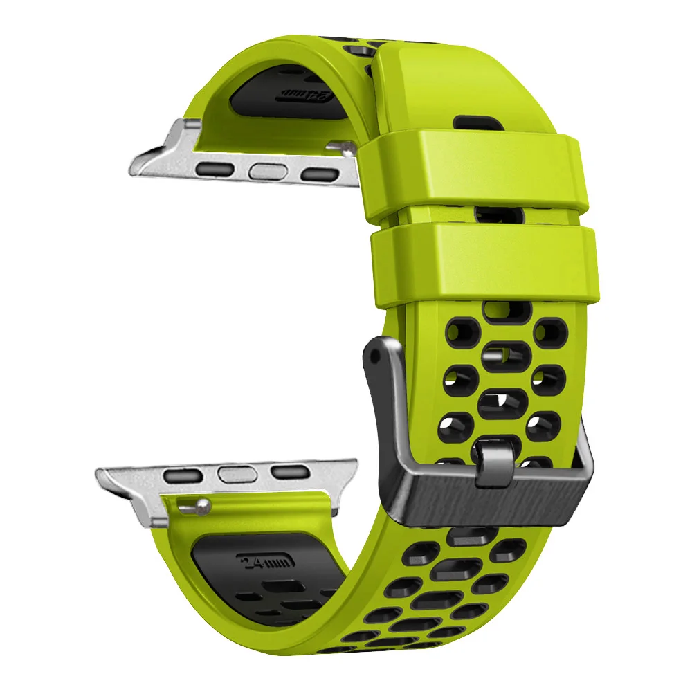 Watchbands For Apple Watch Strap Breathable Sports Silicone Bracelet Iwatch Series 9 8 7 6 5 4 3 44mm 42mm SE 45mm Ultra 2 49mm