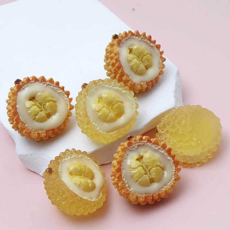 5/50Pcs Simulation Food Resin Decor Miniature Durian Fruit DIY for Kitchen Home Desktop Ornament Doll House Accessories