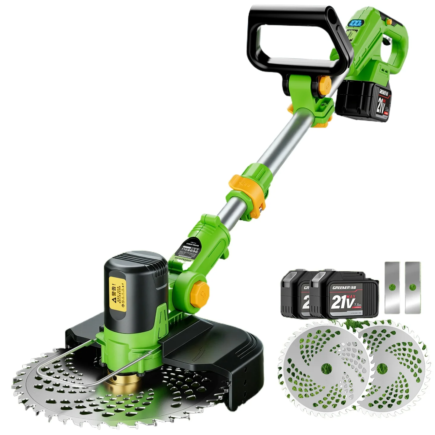 

Greenwood rechargeable silent lawn mower household small high-power weeding tool