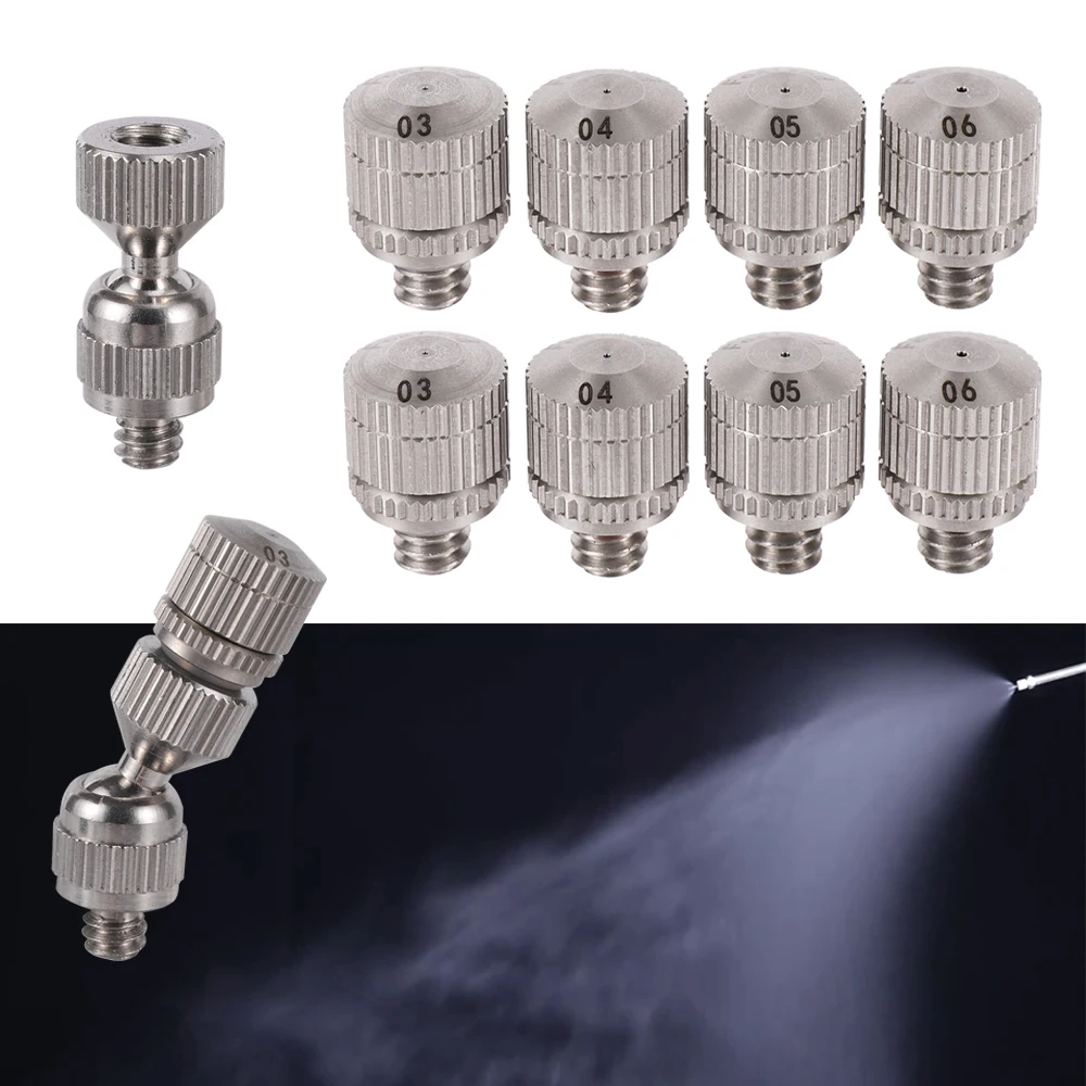 

Форсунка для туманообразования низкого давления 0.3/0.4/0.5/0.6 мм и регулируемое по направлению сопло для садового распылителя-увлажнителя