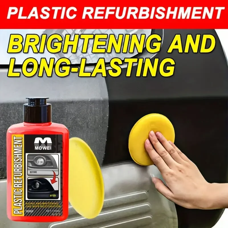 Car interior refurbishment cream, gloss black and red plastic parts polish, dashboard, tire gloss, car interior updates