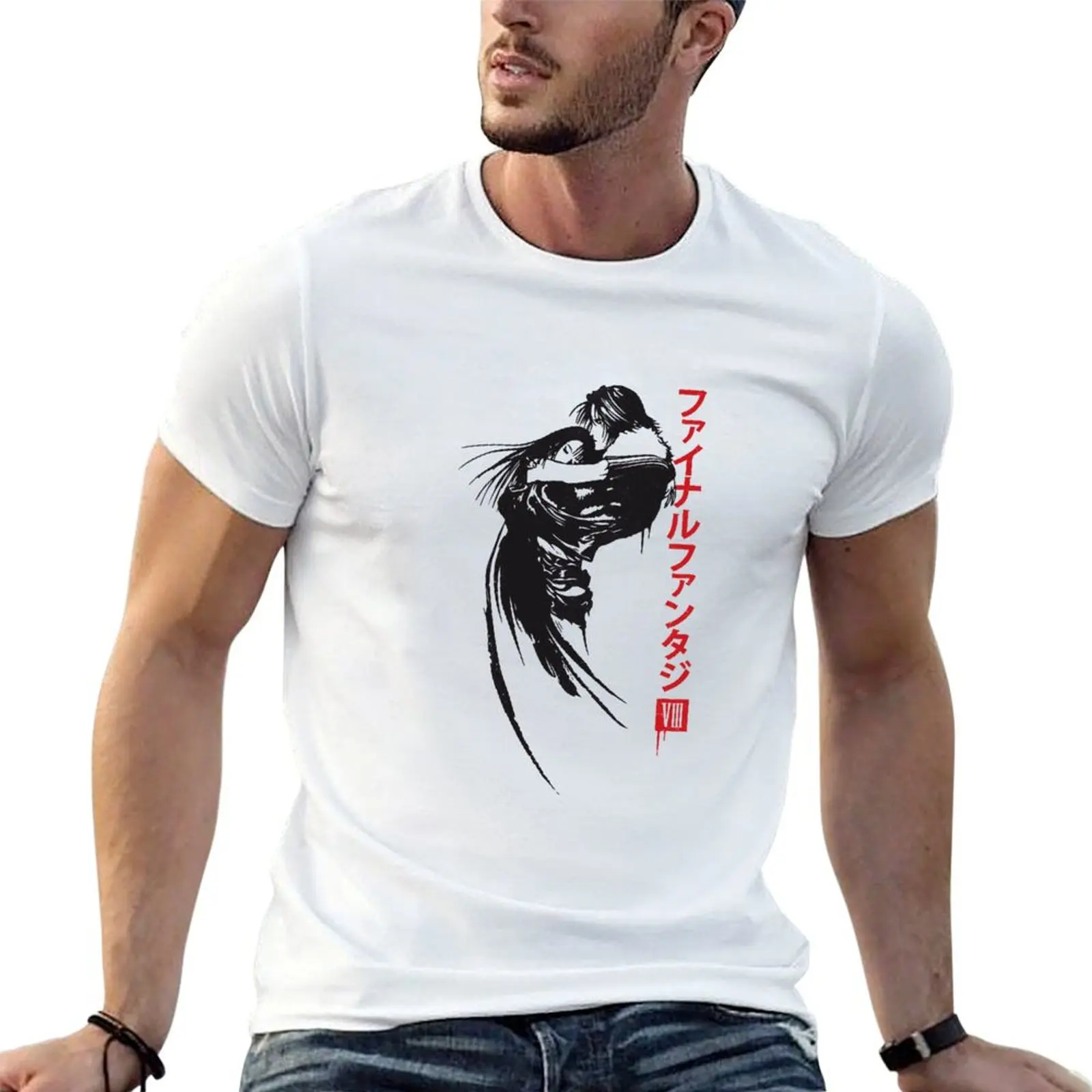 

black cotton man t & red and personalised Rinoa T-Shirt t shirt shirts Squall