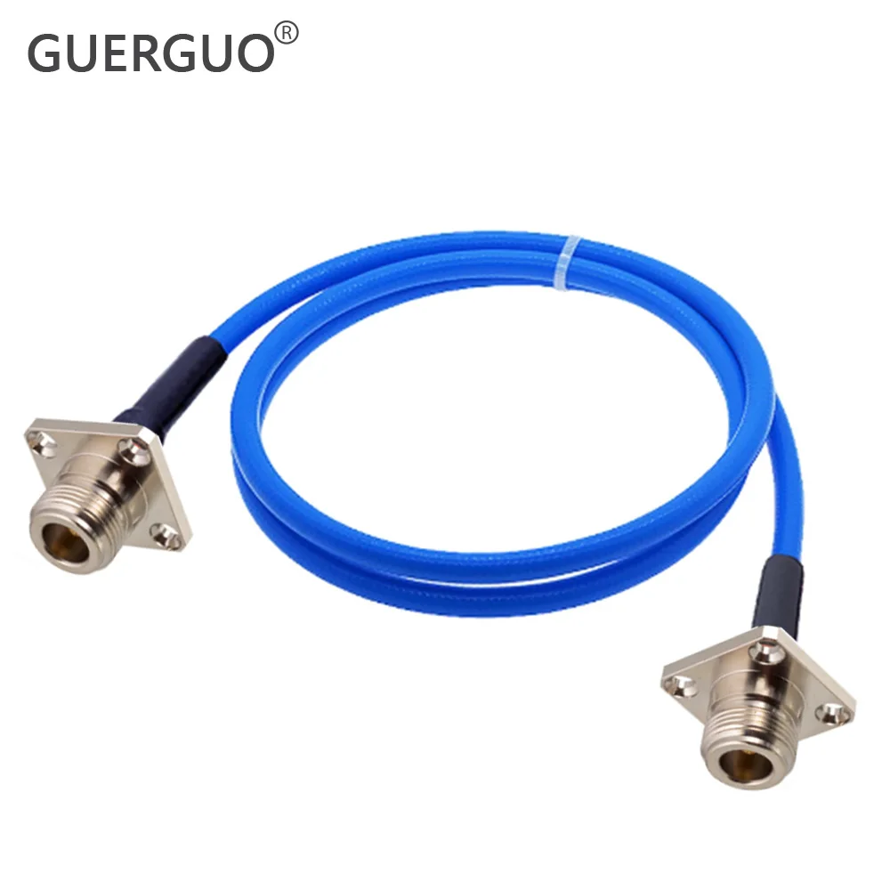 RG402 Cable Semi-Flexible N Type 4Hole Flange N Female to N Male RF Adapter 50 Ohm RF Coaxial Pigtail Extension Cord Jumper