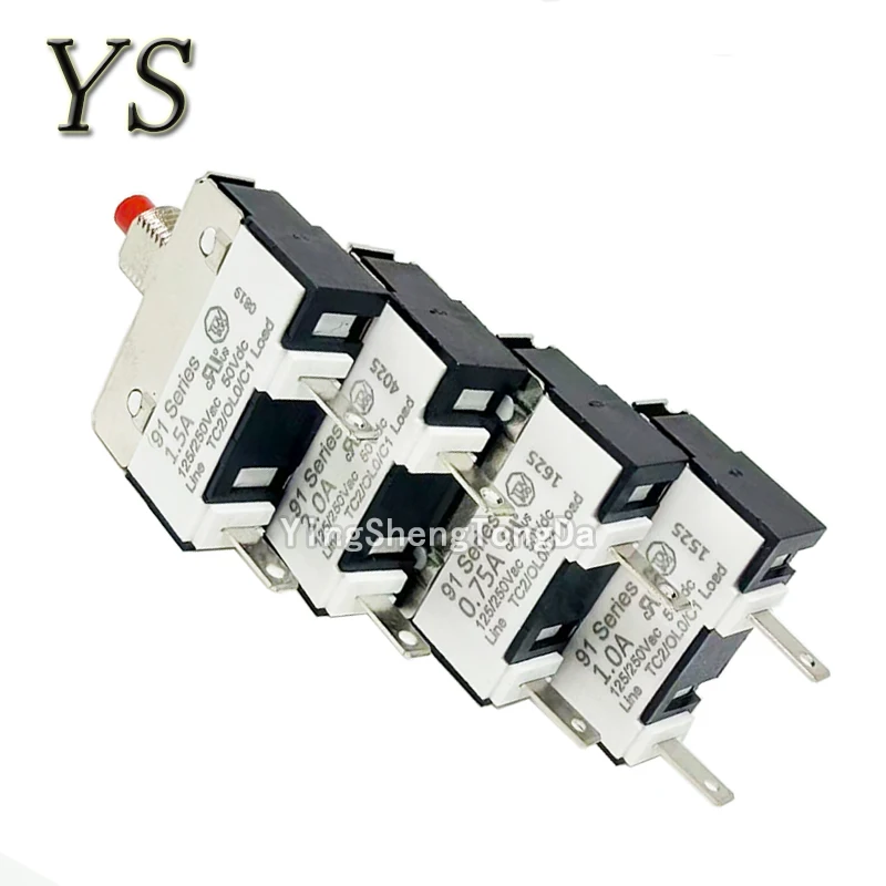1PCS KUOYUH 91 Series 0.5A 0.75A 1A 1.5A 2A 3A  Manual Reset Thermal Switch DC Circuit Breaker Over Current Overload Protector