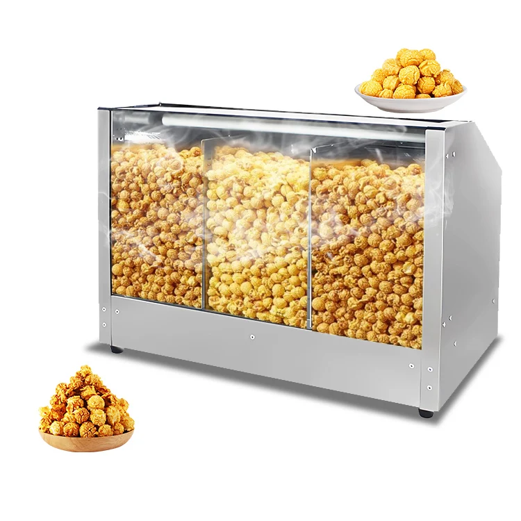 Movie Theater Popcorn Heater Commercial Electric Pop Corn Maker Automatic Sweet Caramel Popcorn Making Machine for Cinema