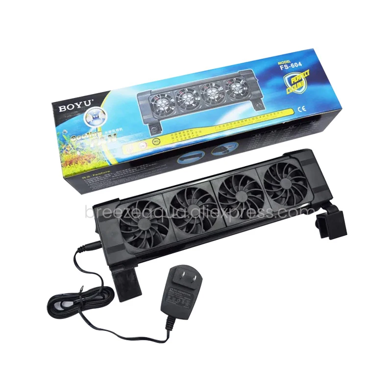 Imagem -05 - Boyu-controle Automático de Temperatura Fish Tank Water Cooler Ventilador de Refrigeração do Aquário Fs120 602 603 604 605 606 dc 12v