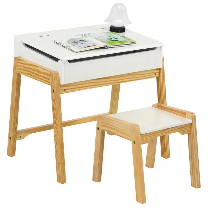 Multi Activity Table With Chair Kids Art Table,Kid's Wooden Table Chairs Preschool Children Bedroom Furniture Set