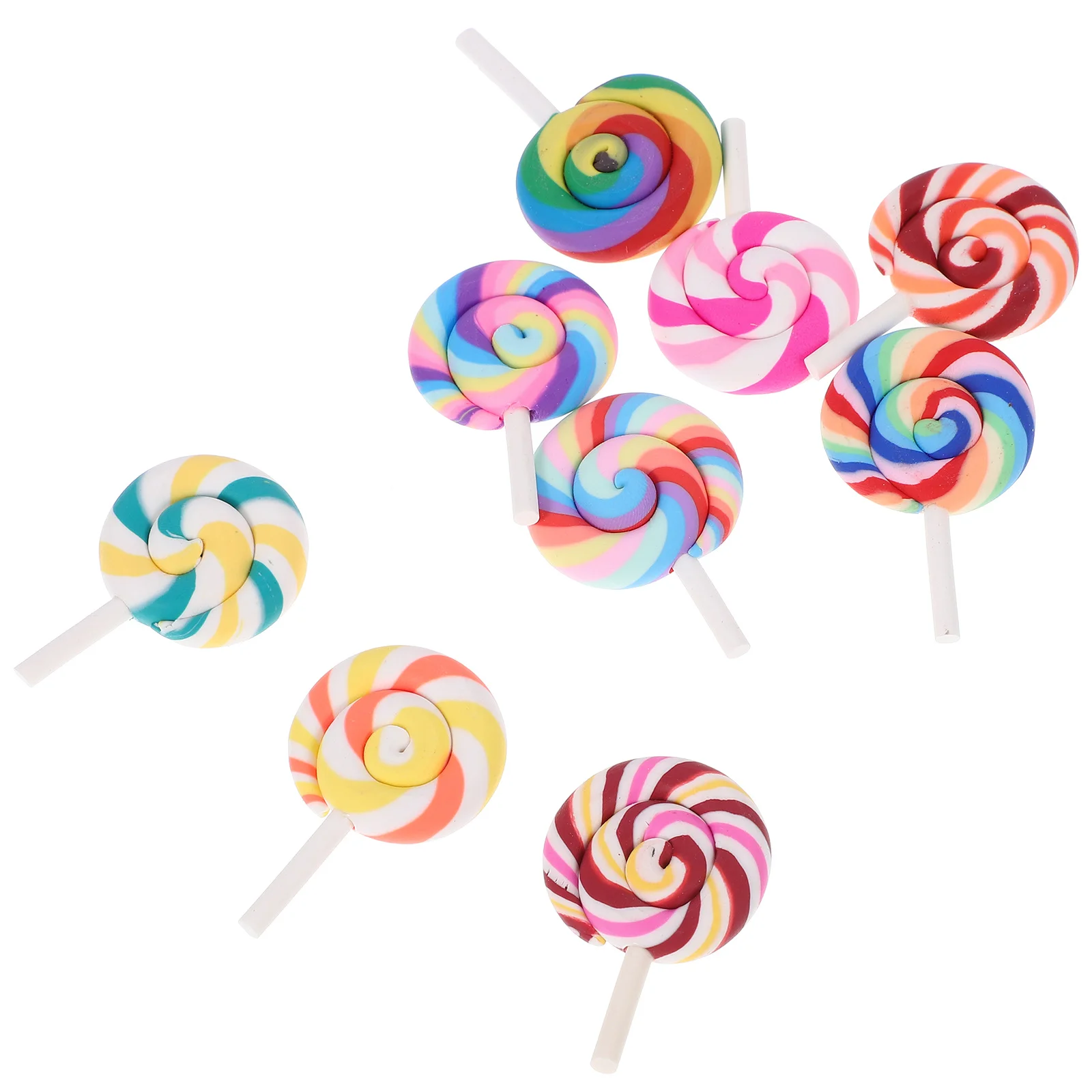 9 قطعة مصاصة محاكاة مصغرة الديكور الملونة وهمية الحلوى الدعائم كابينة تصوير للحفلات ديكور وهمية مصاصة التصوير الدعامة #2