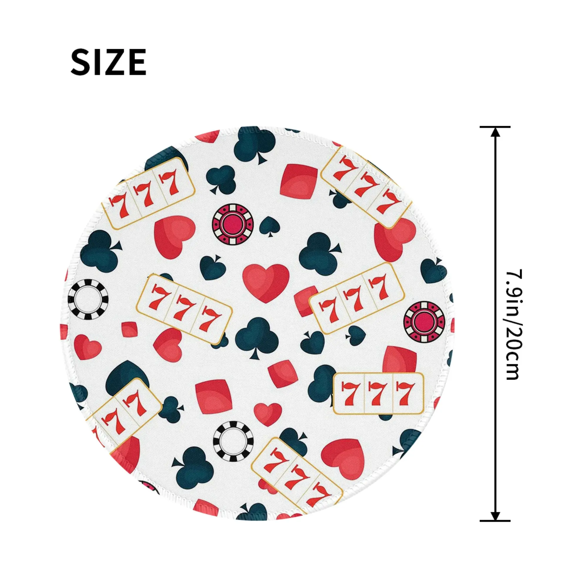 Poker Slot Machine Pattern Mouse Pad Computer Keyboard Mouse Mat Gaming PC Laptop Desk Mat Office Accessories Table Mats