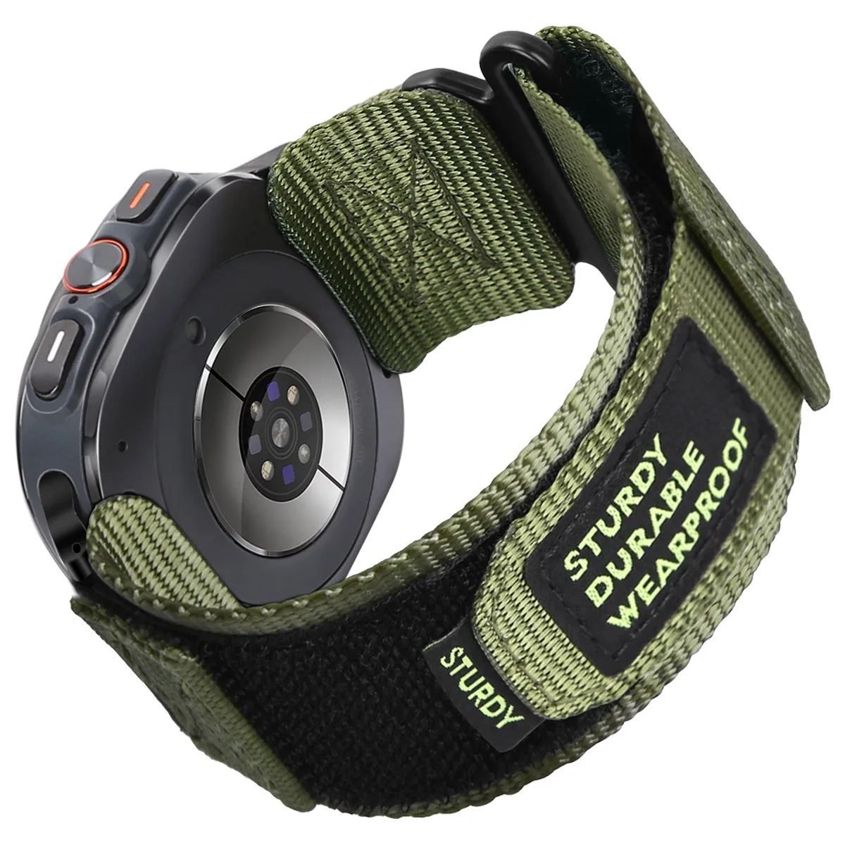 Nylon Strap Compatible with Samsung Galaxy Watch Ultra 47mm (2024/2025 model) Nylon Loop Replacement band for Men