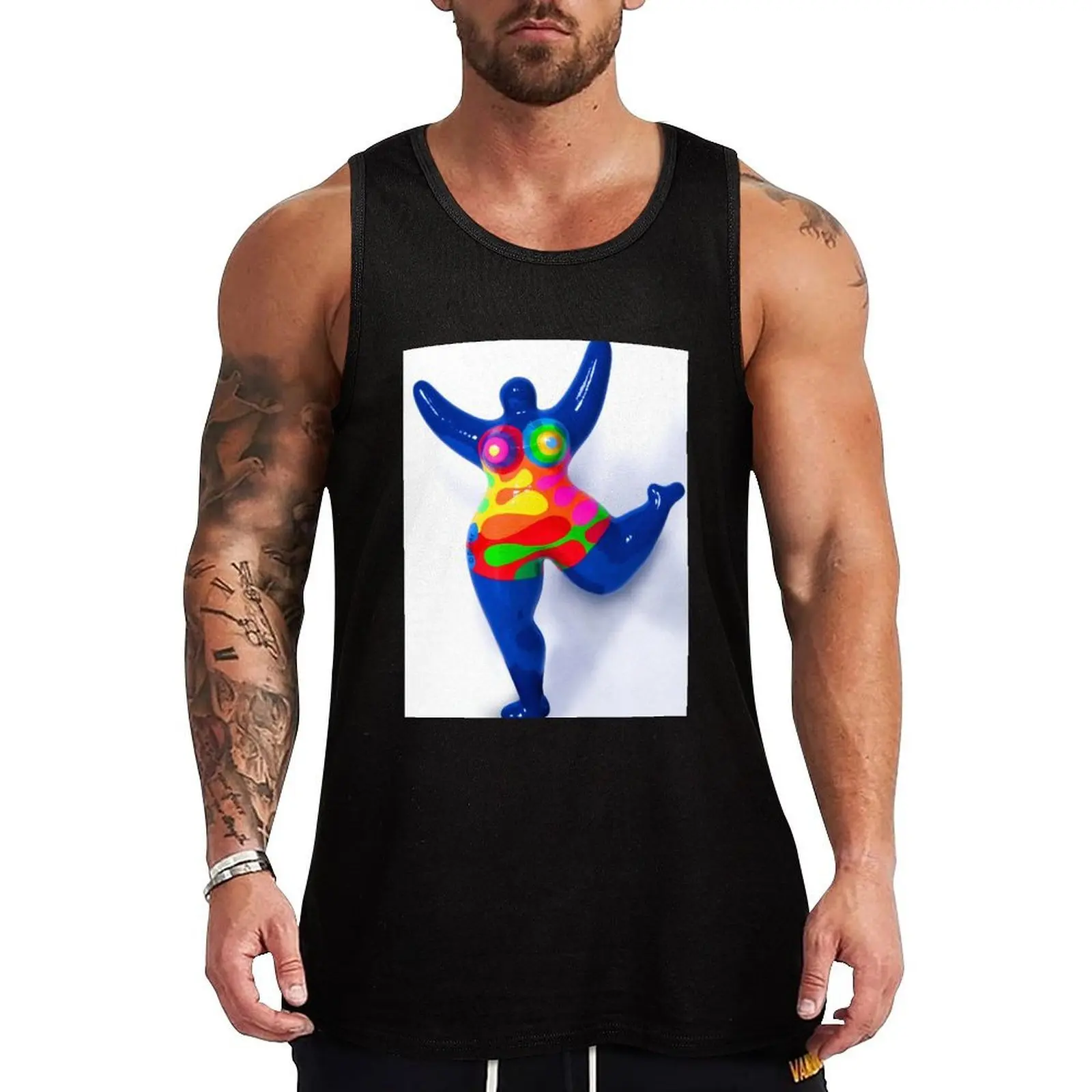 Blue Nana Biriney - tribute to Niki de Saint Phalle Tank Top Simple Tank Top Soft Breathable Daily Undershirt