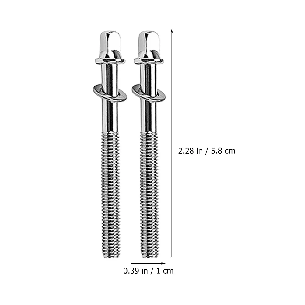 

6pcs Snare Tension Lug Screws Metal Tight Tension Rods 50Mm Replacement For Bass Drum Repair Hardware Parts Durable Drum Screws