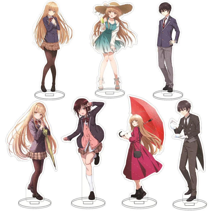 16CM Anime Acryl-Ständer „Der Engel von nebenan verwöhnt mich bis zur Schwäche“ Fujimiya Amane Shiina Mahiru Cosplay-Figur Ornamente Geschenke