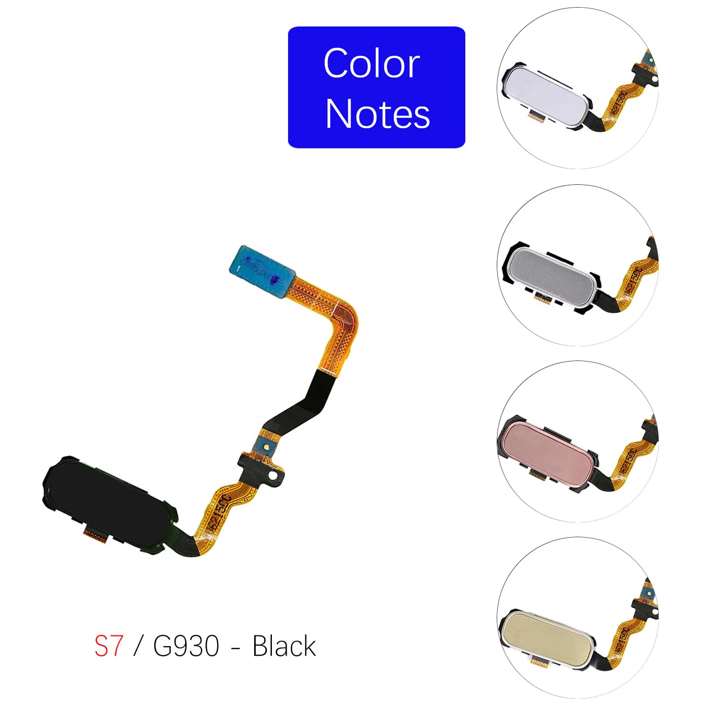 For Samsung A26 A30 A40 A32 A320 A520 A720 M20 M30 M31 M31S M51 S6 S6Edge S7 S7Edge S8 S8+ S9 S10E Fingerprint Sensor Flex Cable