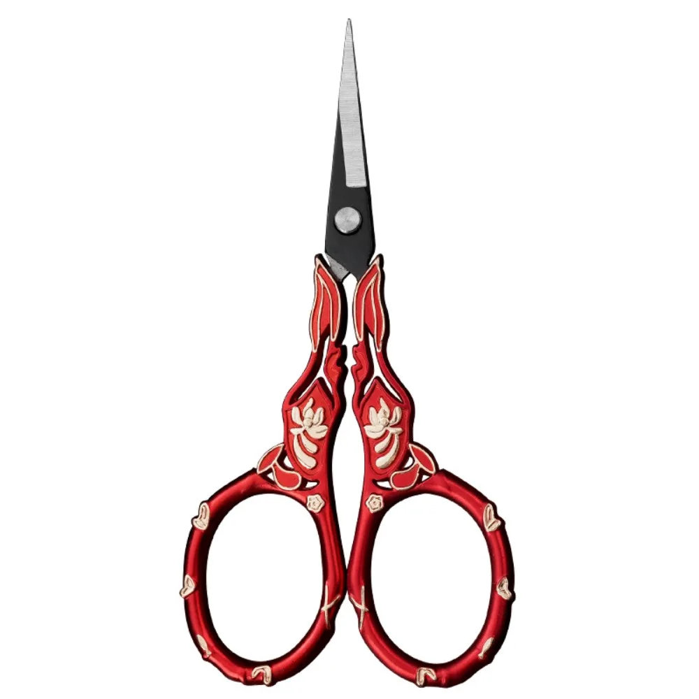 Stainless Steel Tailor Scissors Vintage Design Sharp Blades Embroidery Scissors Rust-resistant Non-Slip Handle Fabric Cutter