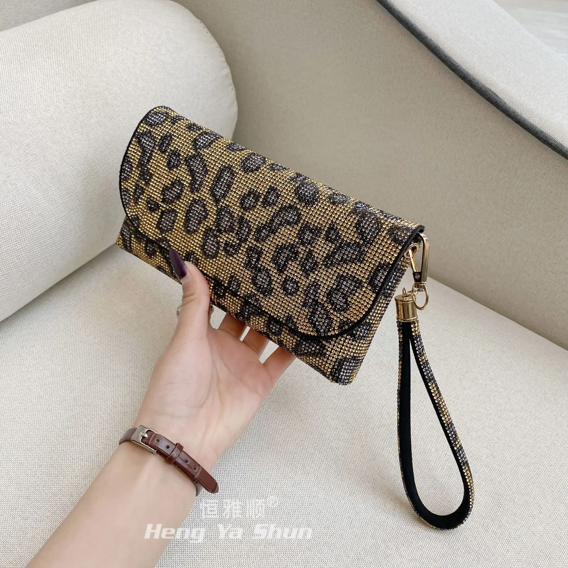 Leopard Print Handbag Women's Bag Portable Small Satchel Long Messenger Change Card Bag Women's Handbag Bolsas Femininas Luxuosa