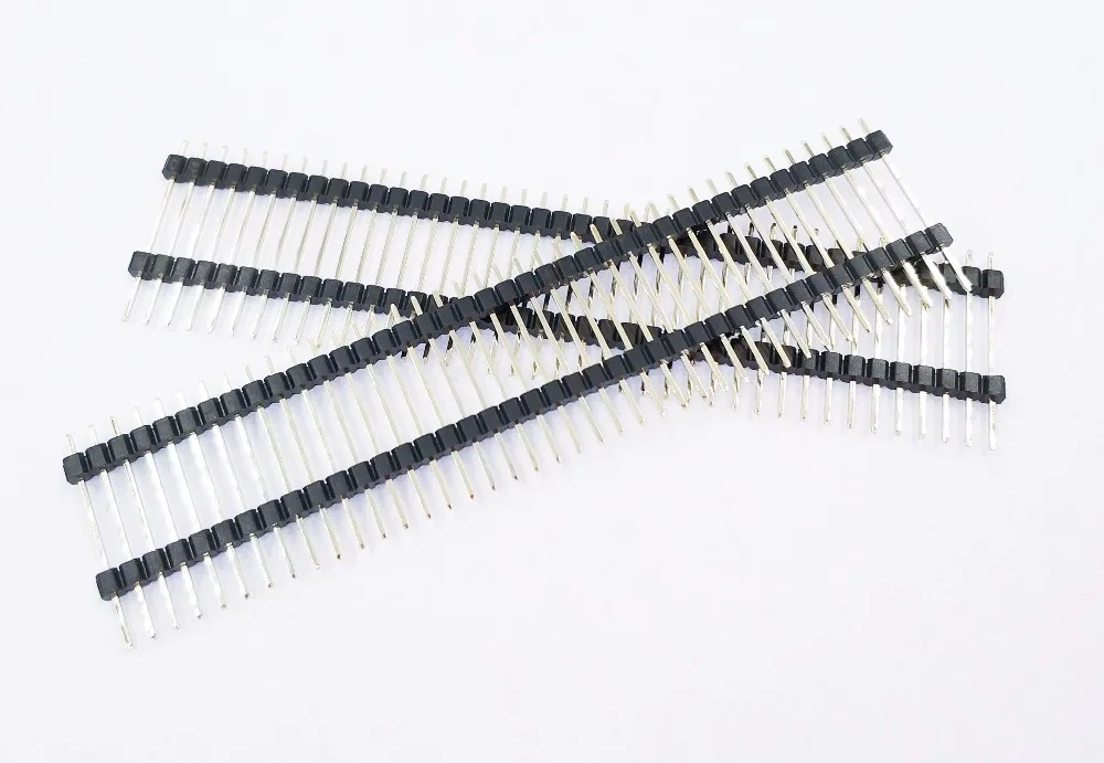 100pcs 2.54mm Pin Header 1X40P L11.4/15/17/19/21/23/25/30/35/40/50mm Straight Board Spacer Single Row Double Plastic Male