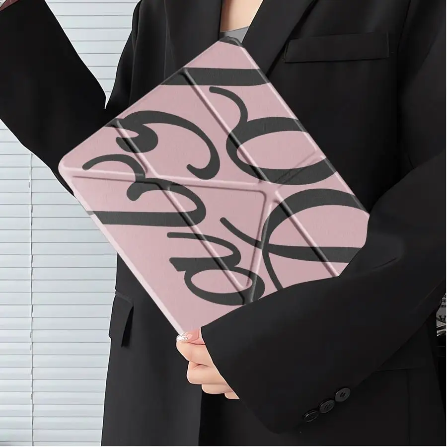 Creative Stylish English Letters With Pen Slot Cover Tablet Case For Samsung For Galaxy Tab A8 2022 S10 A11 Plus S6 Lite 10.4