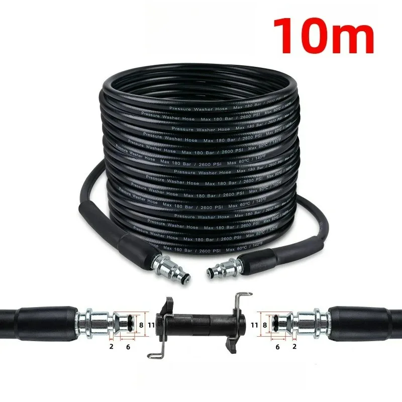 

10m High Pressure Cleaning Machine Water Outlet Hose PVC High-pressure Pipe Suitable for Bosch AR