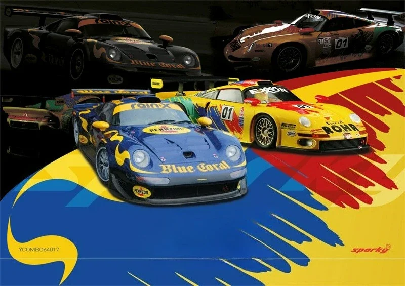 

Sparky X Tiny 1:64 GT1 Blue Coral & 1997 D ROHR Alloy Vehicle Car Model