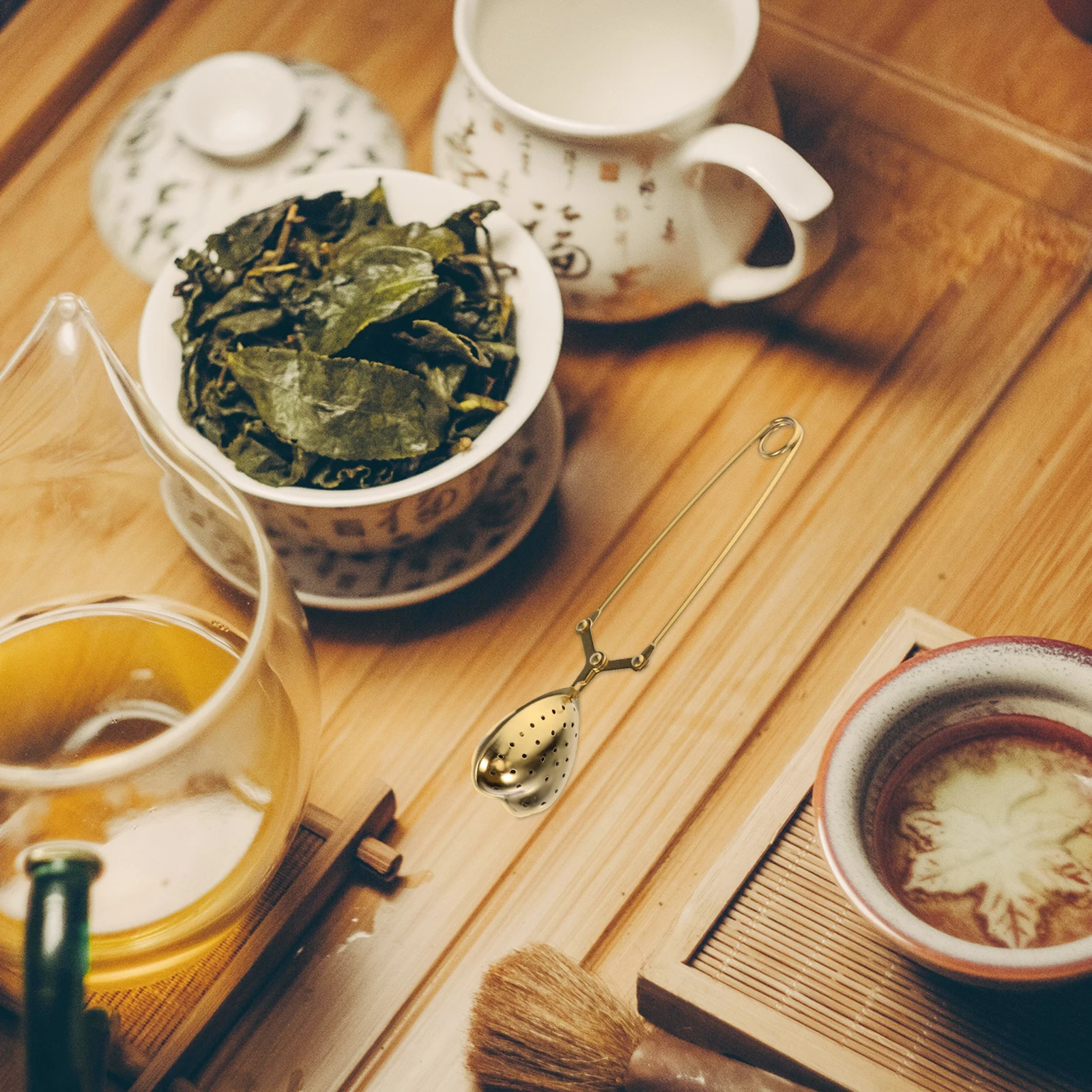 

2 PCS Tea Brewing Accessories Set Filter with Handle Strainer Infuser Strainers Loose Leaf