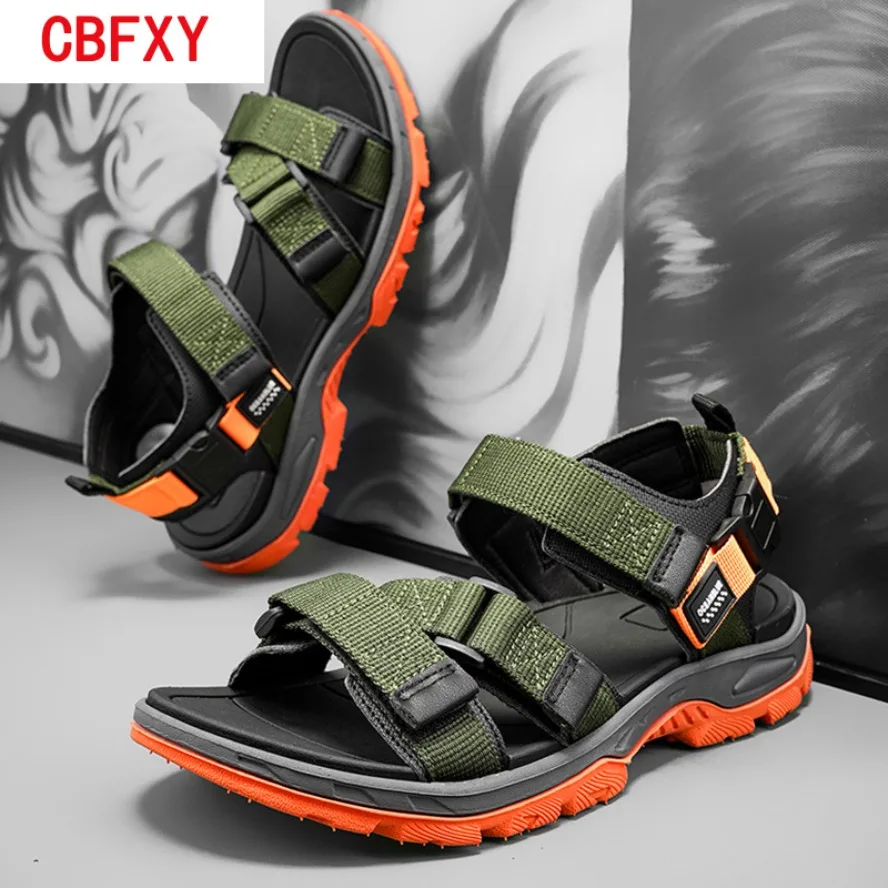 Summer Men's Sandals Trendy Casual Outdoor Sport Shoes for Holidays Beach Breathable Wear-Resistant HikingWalking Sandals