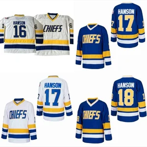Johnson kardeşler, spor için buz hokeyi forması, patronlar, sebring, 16 ve jack, 17 ve Steve'in 18'i Ve film atıcısı Jeff cap 6 Büyük satış-gömlek - buz hokeyi-1 numara