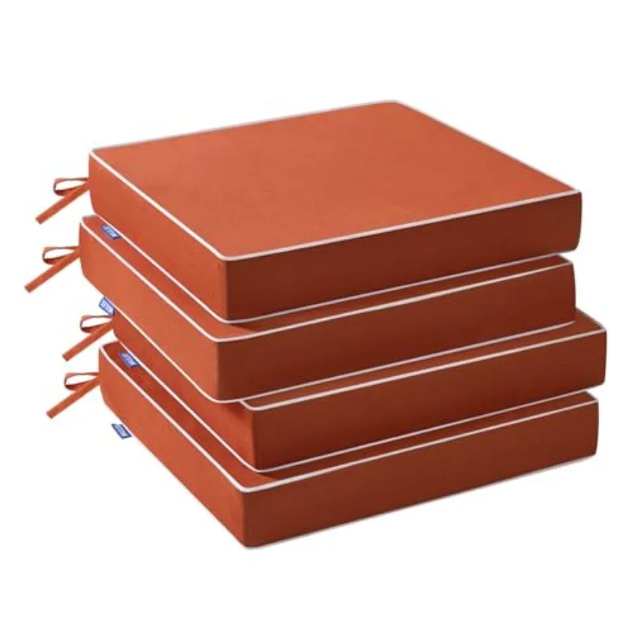 

Outdoor Chair Cushions Set of 4 Waterproof Patio Seat Cushions for Outdoor Furniture Couch Sofa Year Color Fastness High Densit
