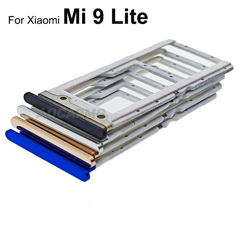 Aocarmo For Xiaomi 9Lite Mi 9 Lite Sim Card SIM Tray Slot Holder Replacement Parts Black Blue White