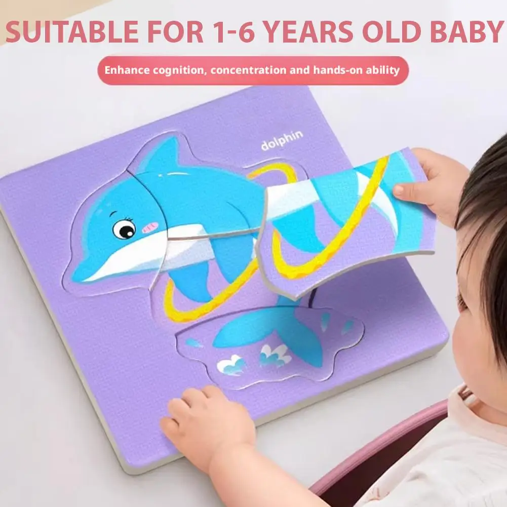 Fruit Animals Jigsaw Puzzles For Kids Preschool Educational Toys Set Baby Puzzle Game Toys