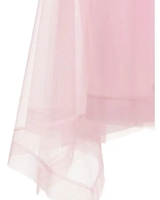 Newest Pink Net Asymmetrical Tulle Midi Skirts Fashion See Thru Women Maxi Skirts Color Size Free Handmade Female Skirt