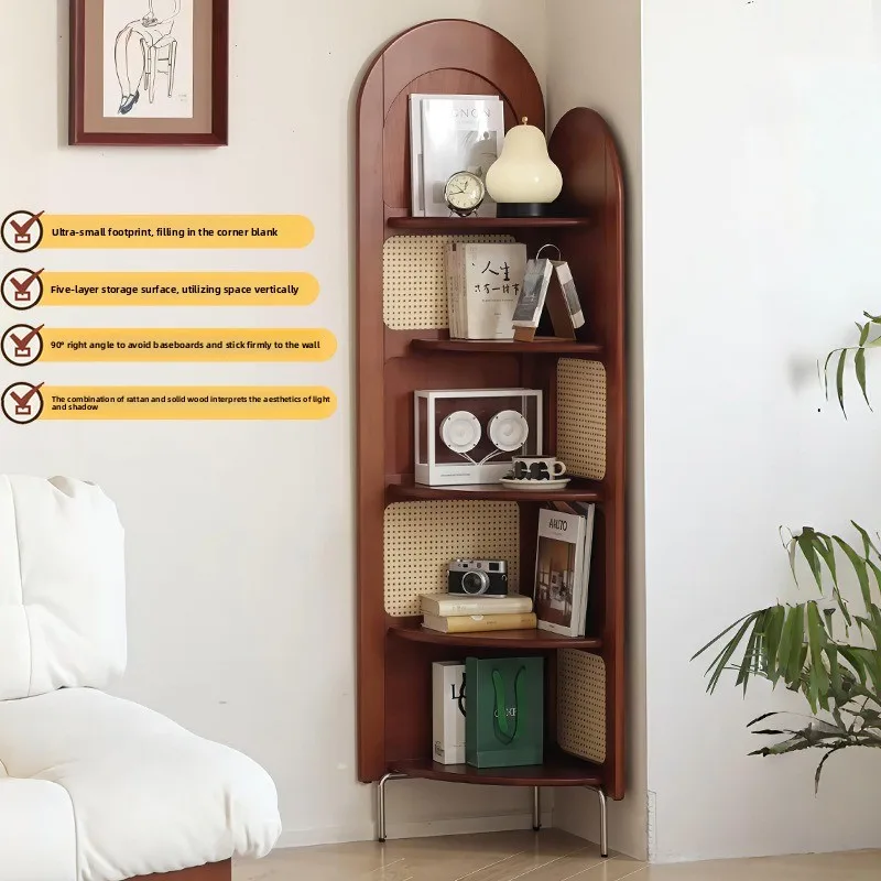 Fuzhong antique rattan logs turn corner cabinets side lockers