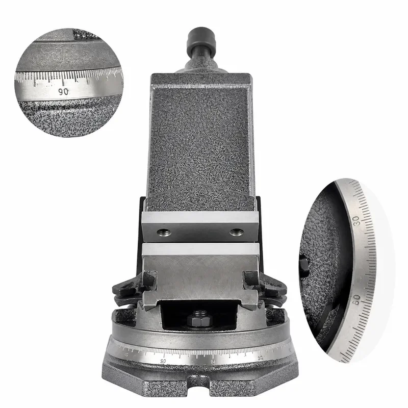 Heavy Duty Tilting Vise 4 Inch Precision Angle Flat Nose Pliers Milling Machine Solid Vise Adjustable Angle Clamping Tool