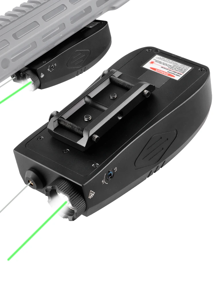 

2000 Lumen Mlok and Picatinny Mounted Tactical Flashlight Green Laser Infrared(IR) Laser 3 in 1 Combo, with Remote Pressure Swit