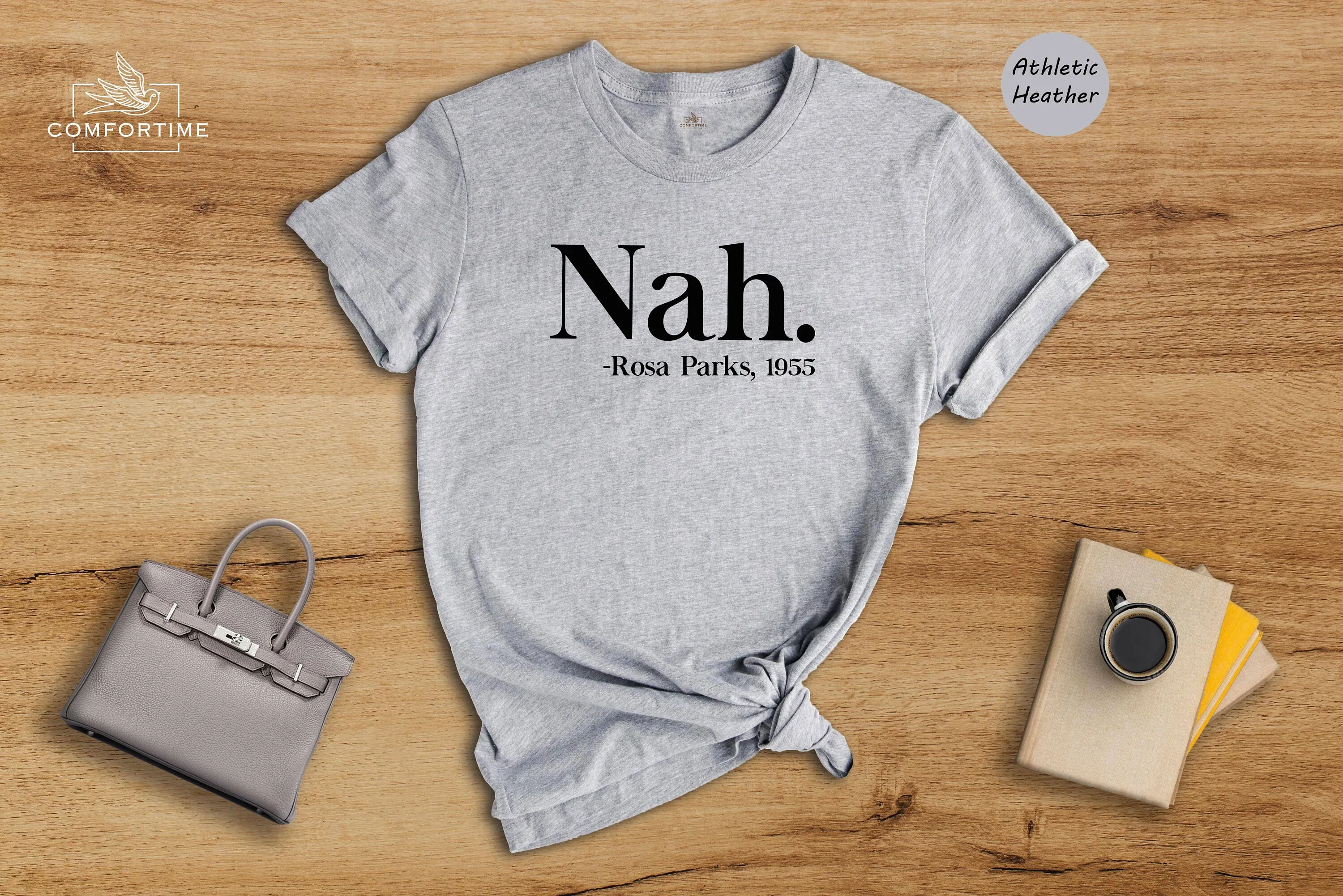 ناه روزا باركس تي شيرت أسود شهر التاريخ الحقوق المدنية البشرية #1