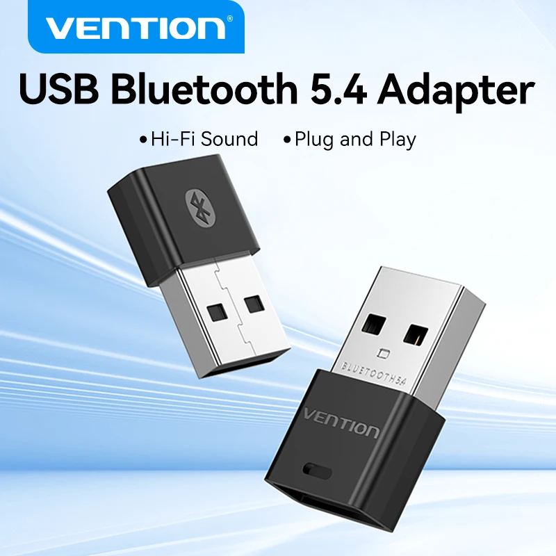 

Vention USB Bluetooth 5.4 Adapter Bluetooth Dongle For PC Win8/8.1/10/11 Bluetooth Keyboard/Mouse Bluetooth Receiver&Transmitter