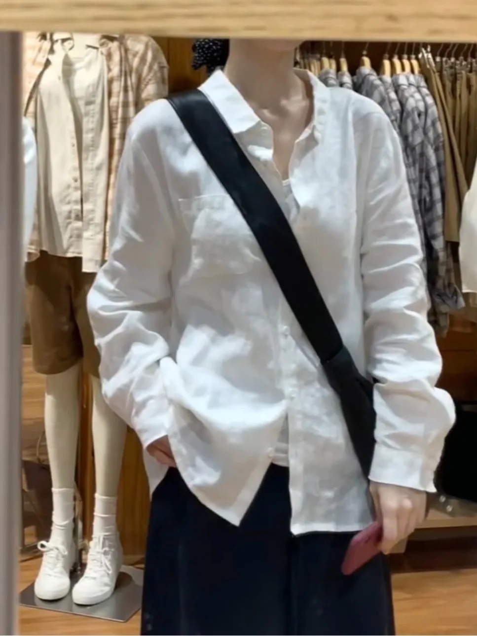 

Новая женская льняная рубашка свободного кроя для весны, в художественном стиле, с белым воротником, длинным рукавом, дышащая, комфортная, для девушек