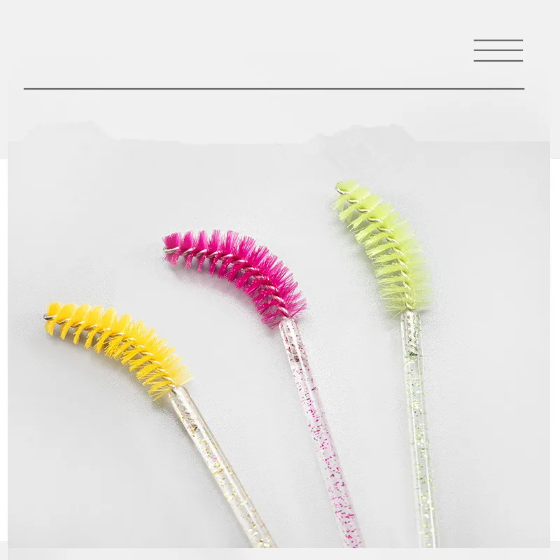 Makeup Brushes Disposable Soft Head Crystal Eyebrow Brush Mascara Wand Applicator Eye Lashes Brush Mascara Wand Makeup Tool