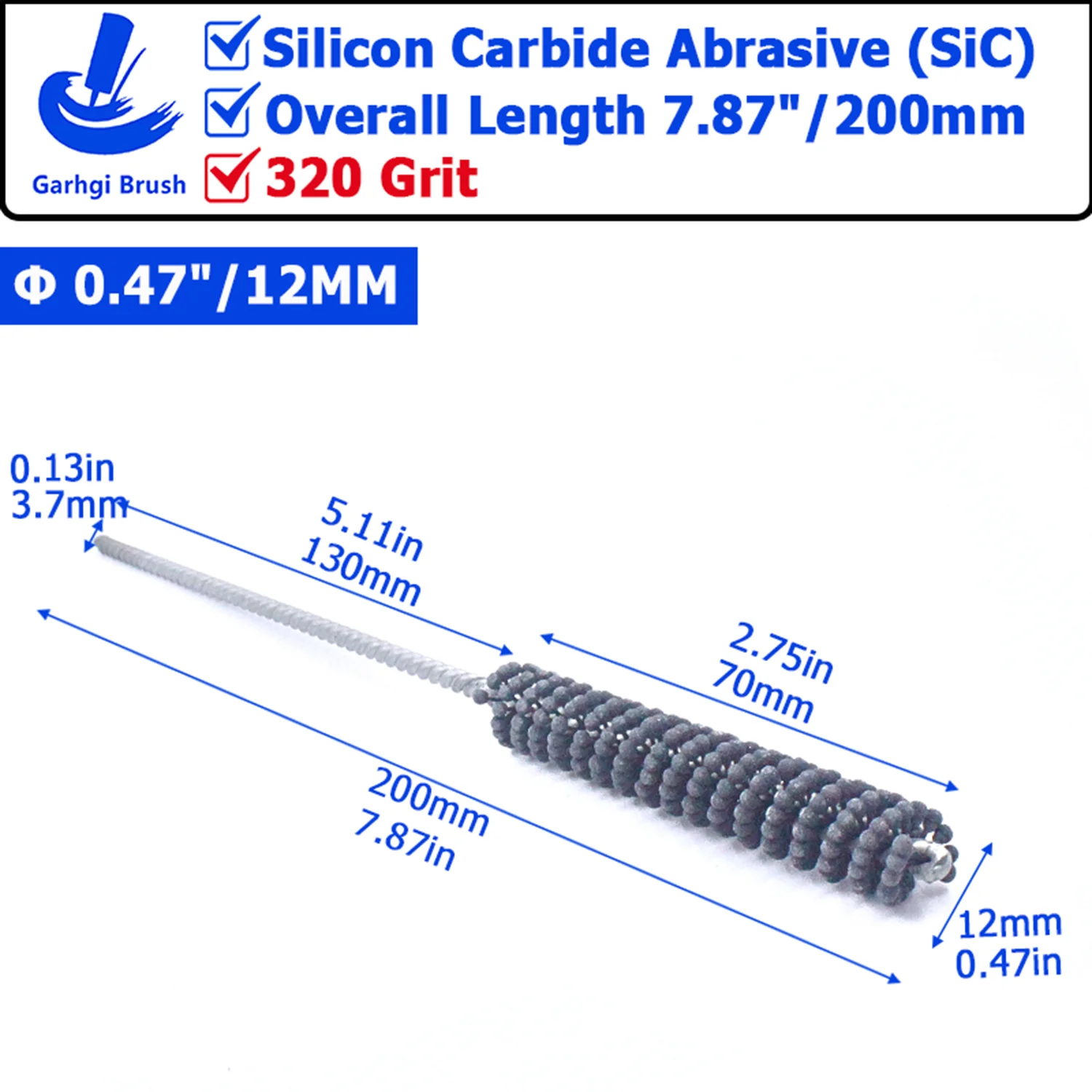 320Grit Zylinder Hone Ball Pinsel Werkzeug Siliziumkarbid Metall Motor Ventilführungen Entgraten Carbon Entfernung Crosshatching Polieren