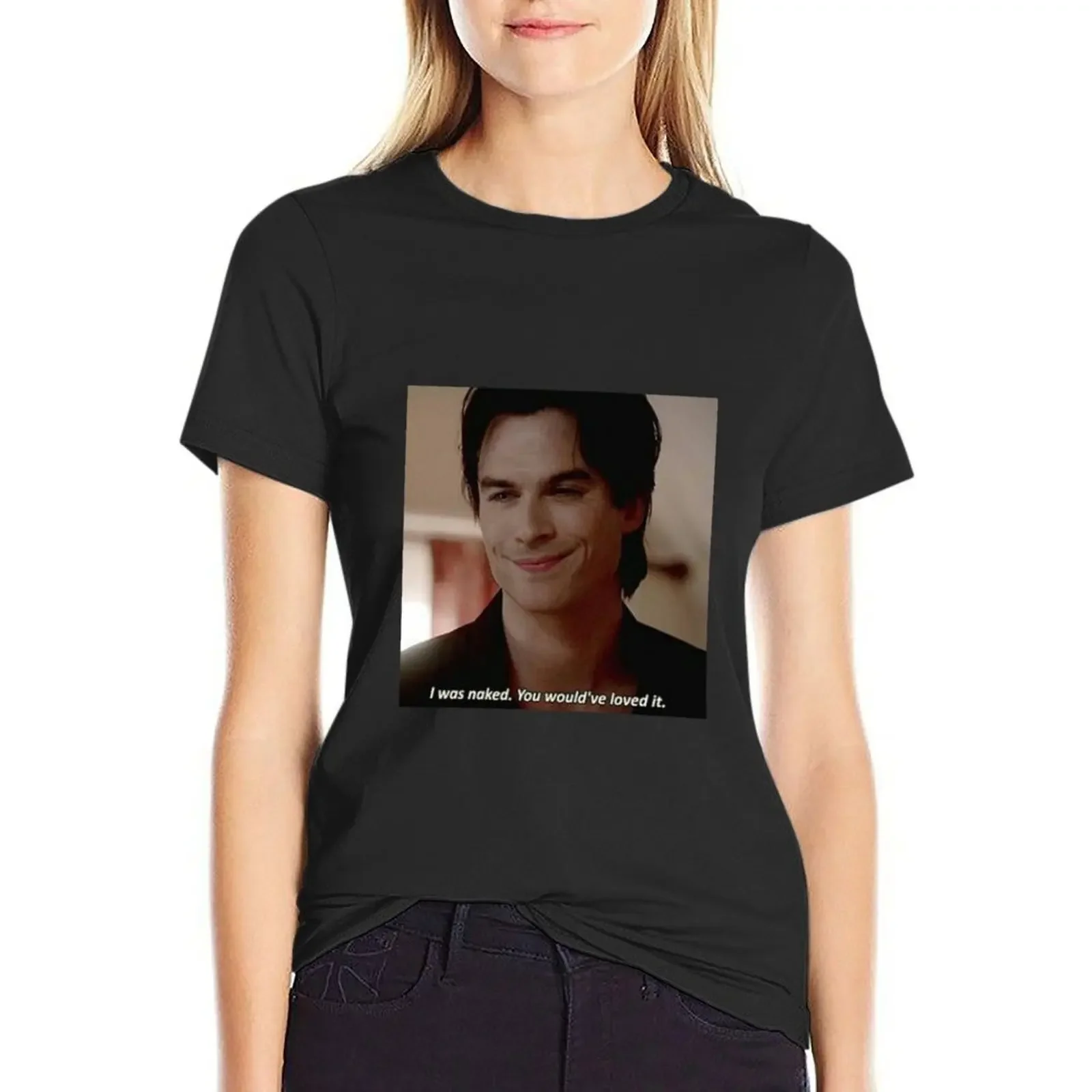 

Damon Salvator T-Shirt cute tops tops aesthetic clothes vintage clothes fashion woman blouse 2024