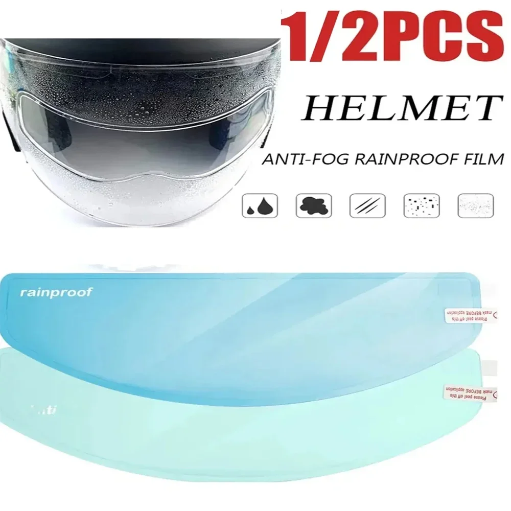 Rainproof Helmet Visor Sticker Clear Vision Safety Patch Universal Anti-Fog Lens Film HD Nano Protector for Motorcycle Scooter