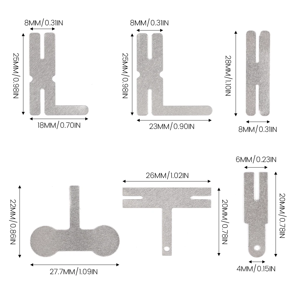 100pcs 18650 Lithium Battery Nickel Sheet T-Y-H-L Shape 0.18mm Nickel Sheet For Spot Welding Batteries Connection