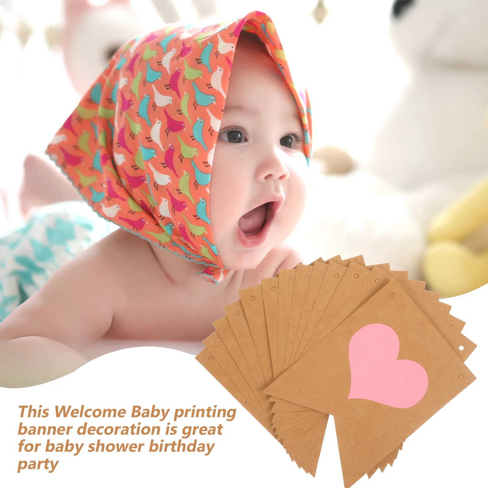 

2 set 2 Sets Welcome Banner Decor Shower Hanging Bunting Party Decoration For Birthday Festival Garland Party