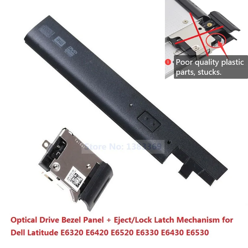 2nd HDD SSD Hard Drive Caddy Adapter with eject / lock latch mechanism for Dell Latitude E6320 E6420 E6520 E6330 E6430 E6530