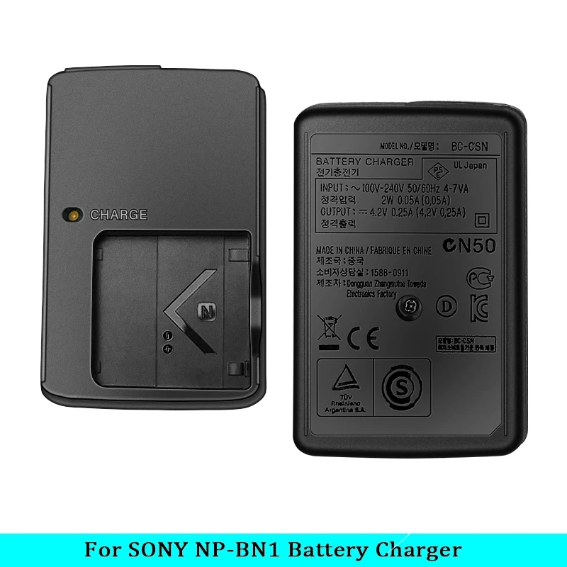 BC-CSN BCCSN Battery Charger for Sony NP-BN1 NPBN1 TX5 WX9 TX7 TX7C W310 W320 W350 W390 W570 W380 WX100 Camera BC CSN